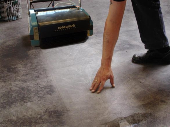 Cleaning Concete Floors - Rotowash