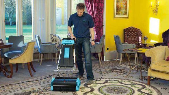 Common Room Floor Carpet Cleaning - Rotowash