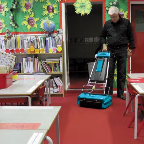 Education Facility Cleaning Floors - Rotowash