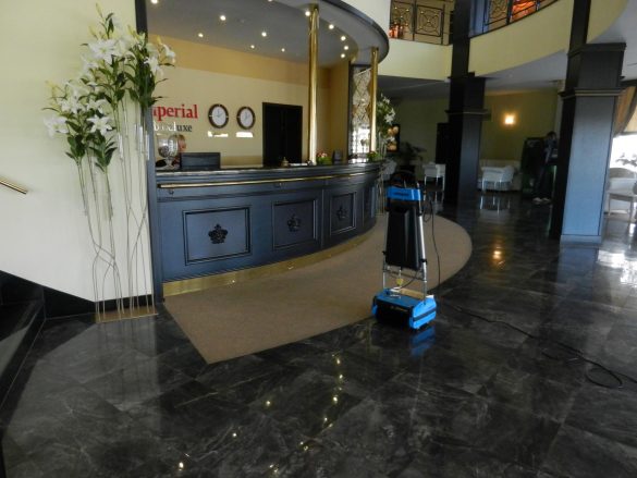 Floor Cleaning Hotel Reception Area