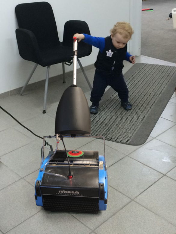 Tile Floor Cleaning Kid